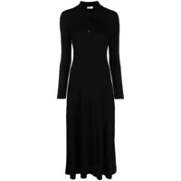 rosetta getty robe-chemise à manches longues - noir
