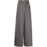 rosetta getty pantalon ample à effet portefeuille - gris