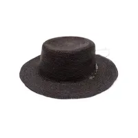 van palma chapeau melisses à détail de chaîne - noir
