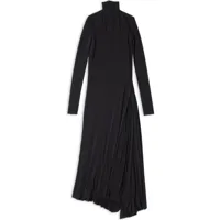 balenciaga robe longue à ourlet asymétrique - noir