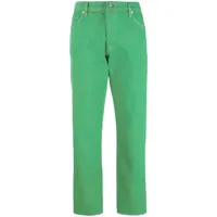 frame pantalon droit à patch logo - vert