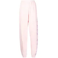 aries pantalon de jogging à logo imprimé latéral - rose