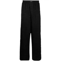 balenciaga pantalon de pyjama à effet froissé - noir