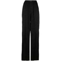balenciaga pantalon de pyjama à effet froissé - noir