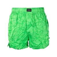 balenciaga short de pyjama à patch logo - vert