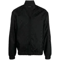 misbhv veste zippée à motif monogrammé - noir