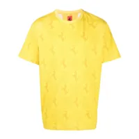 ferrari t-shirt en coton à logo imprimé - jaune