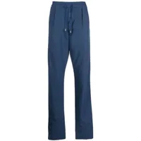 caruso pantalon chino paranea à lien de resserrage - bleu