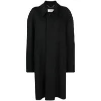 maison margiela manteau à simple boutonnage - noir
