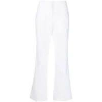 giambattista valli pantalon ample à broderies - blanc