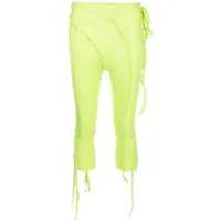 ottolinger pantalon court à design à empiècements - vert