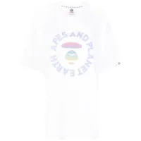 aape by *a bathing ape® t-shirt à logo imprimé - blanc