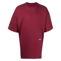 oamc t-shirt aperture à imprimé graphique - rouge