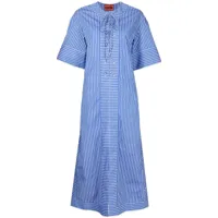 colville robe mi-longue à détail de laçage - bleu