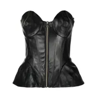natasha zinko haut corset à fermeture zippée - noir