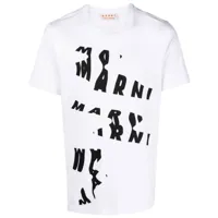 marni t-shirt à logo imprimé - blanc