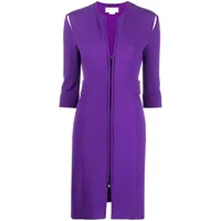 genny robe mi-longue à découpes - violet