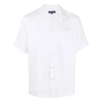 frescobol carioca chemise en lin à manches courtes - blanc