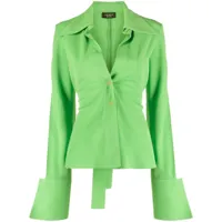 a.w.a.k.e. mode chemise froncée à poignets oversize - vert