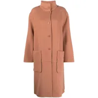 see by chloé manteau en laine à col montant - rose