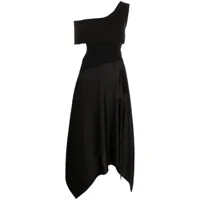 az factory robe longue sundance à design asymétrique - noir