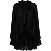 philipp plein robe courte à design plissé - noir