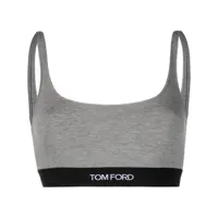 tom ford soutien-gorge à bande logo - gris