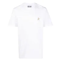 golden goose t-shirt en coton à étoile pailletée - blanc