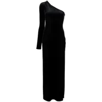 galvan london robe longue à design à une épaule - noir