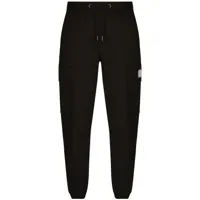dolce & gabbana pantalon cargo en coton stretch - noir