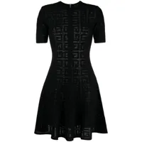 givenchy robe trapèze à motif 4g - noir