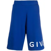 givenchy bermuda de sport à logo imprimé - bleu