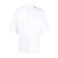 pt torino chemise en lin à manches courtes - blanc