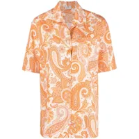etro chemise boutonnée à imprimé cachemire - orange