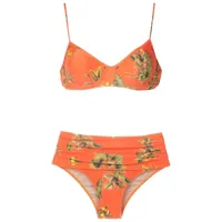 lygia & nanny bikini liliane à fleurs - orange