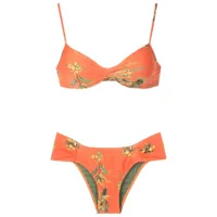 lygia & nanny bikini à fleurs - orange