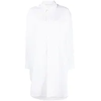 palm angels robe-chemise à logo strassé - blanc