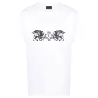 billionaire t-shirt à logo poitrine - blanc