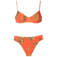 lygia & nanny bikini à fleurs - orange