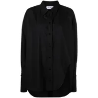 the attico chemise diana boutonnée à design asymétrique - noir