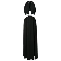 olympiah robe longue à découpes - noir