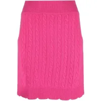 patou jupe en maille torsadée à taille haute - rose