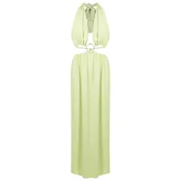 olympiah robe longue à découpes - vert
