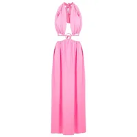 olympiah robe longue à découpes - rose