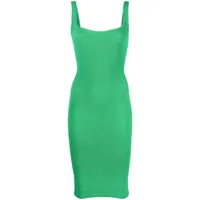 hunza g robe-débardeur à design texturé - vert