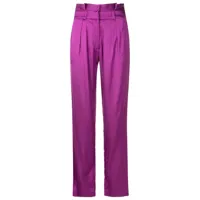 andrea bogosian pantalon à taille haute froncée - violet