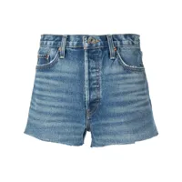 re/done short 70s en jean à taille haute - bleu