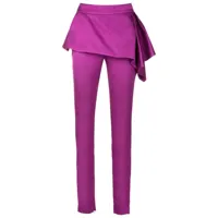 andrea bogosian pantalon à jupe superposée - violet