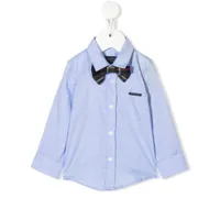 lapin house chemise à détail de nœud - bleu