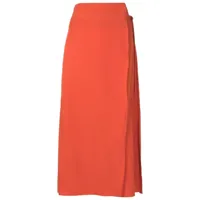 uma | raquel davidowicz jupe saia longue à design portefeuille - orange
